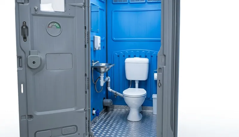 Sewer-Connected Portable Toilet